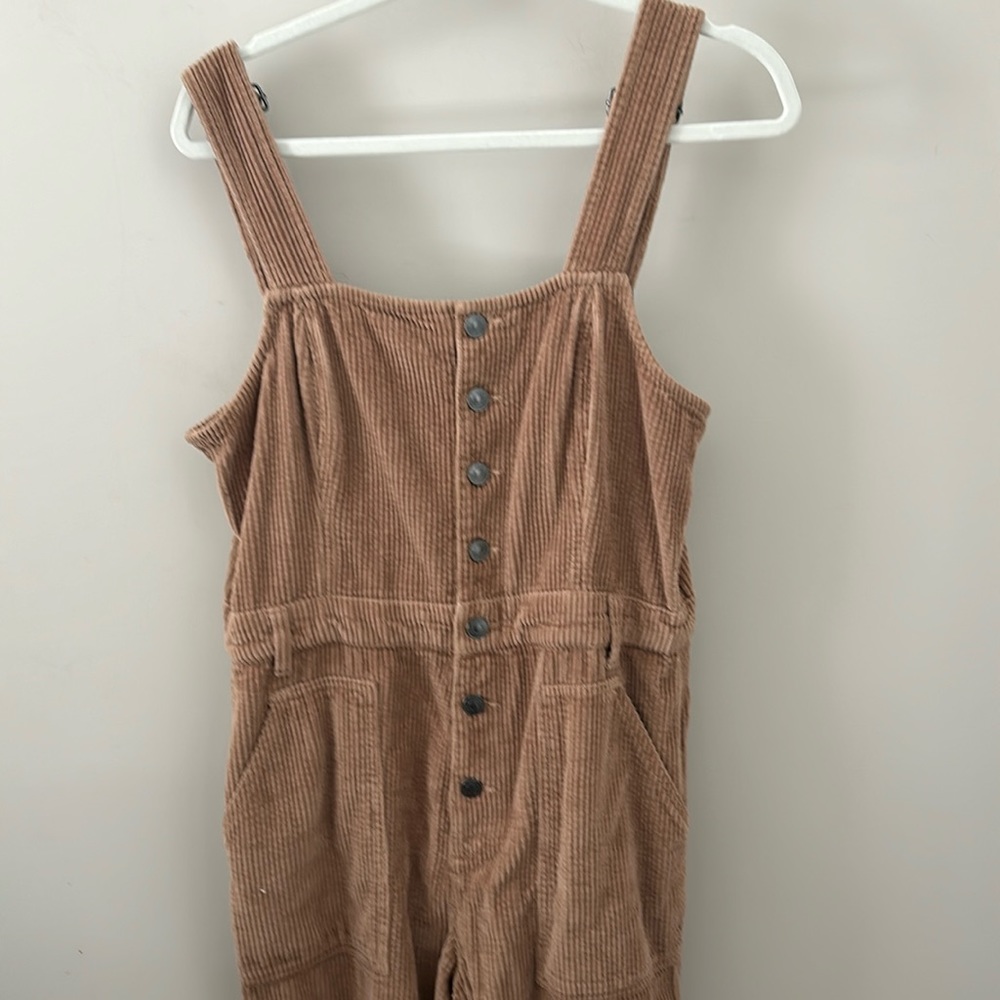 aerie corduroy flare overalls